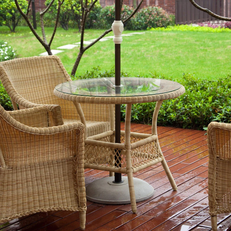 Patio Glass Table Top: 42” Round 1/4 Thick Flat Tempered With 2” Hole 4 Patio Glass Table Top: 42” Round 1/4 Thick Flat Tempered With 2” Hole - Image 2