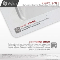 33" Dual Mount Workstation Double Bowl White Composite Granite Kitchen Sink -Whole House Kitchenware 2701a06603599a78 6852 w800 h800 b0 p0