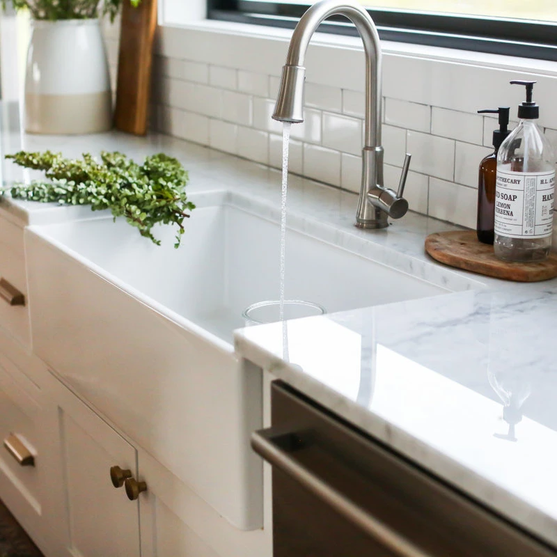 Austen 36" Farmhouse Fireclay Single Bowl Kitchen Sink, Crisp White And Care Kit 7 Austen 36" Farmhouse Fireclay Single Bowl Kitchen Sink, Crisp White And Care Kit - Image 5