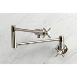 Kingston Brass KS4108ZX Millennium Wall Mount Pot Filler, Brushed Nickel -Whole House Kitchenware 27910de6013a56af 0530 w800 h800 b0 p0