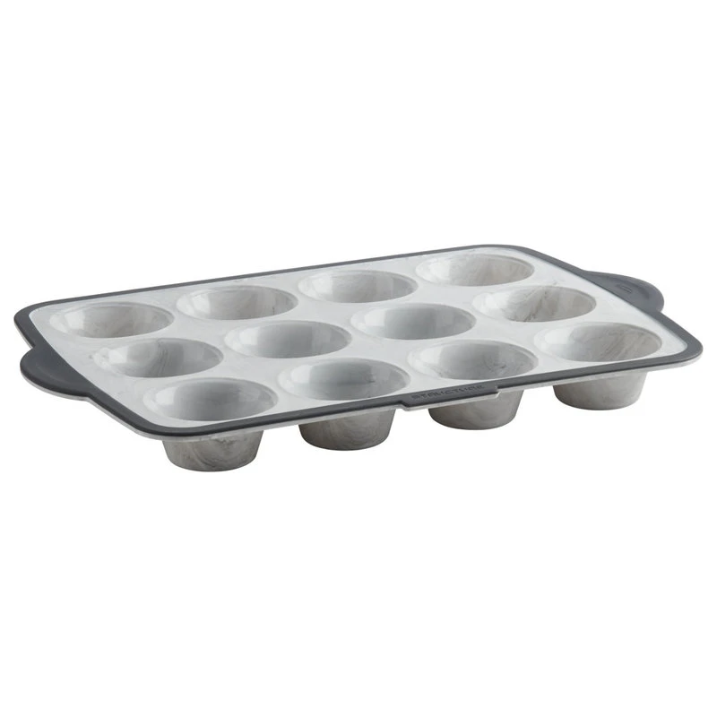 Trudeau Pro Marble Silicone Structure Standard 12 Count Muffin Pan 3 Trudeau Pro Marble Silicone Structure Standard 12 Count Muffin Pan