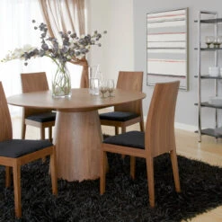 The Garrett Dining Table, 53", Walnut, Contemporary, Round -Whole House Kitchenware 2951fa8001956879 9636 w800 h800 b0 p0