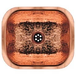 Whitehaus Collection Rectangular Undermount Entertainment/Prep Sink With A Hammered Texture Surface