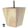 4" Highx4" Square Top Width Unfinished Solid Hardwood Bun Feet -Whole House Kitchenware 2a6121130bc4a81f 0023 w800 h800 b1 p0