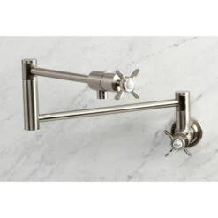 Kingston Brass KS4108BEX Essex Wall Mount Pot Filler, Brushed Nickel -Whole House Kitchenware 2c912636013a55b6 0472 w800 h800 b0 p0