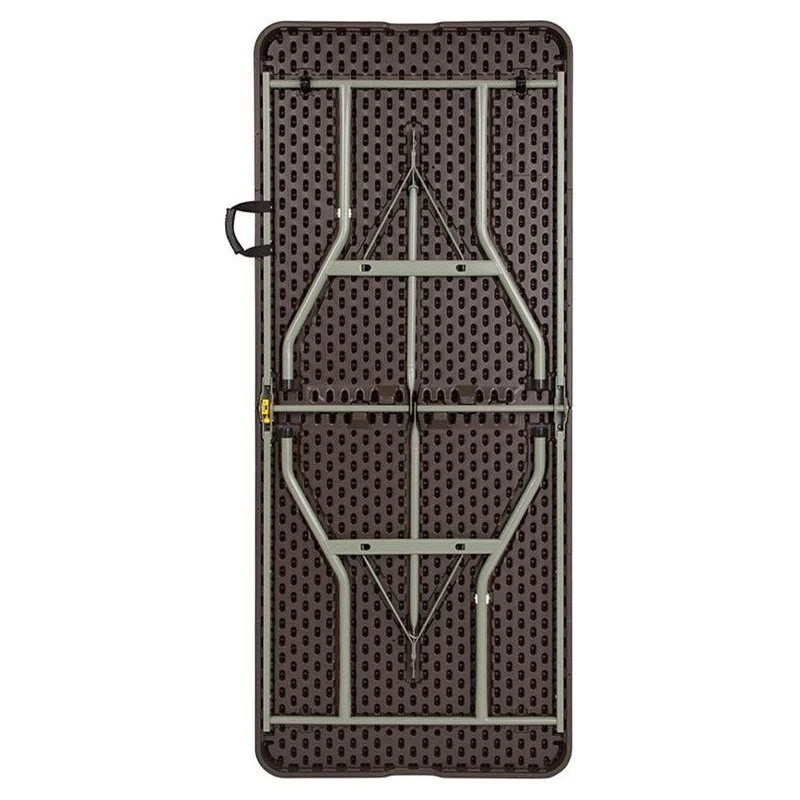 Flash Furniture 29"x71" Bi-Fold Rattan Plastic Folding Table, Brown 5 Flash Furniture 29"x71" Bi-Fold Rattan Plastic Folding Table, Brown - Image 3