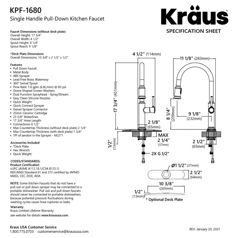 Sellette 2-Function Pull-Down 1-Handle 1-Hole Kitchen Faucet Spot Free Stainless 15 Sellette 2-Function Pull-Down 1-Handle 1-Hole Kitchen Faucet Spot Free Stainless - Image 13