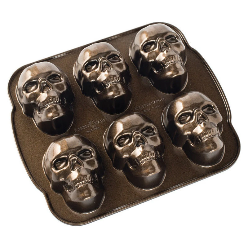 Nordic Ware 5 Cup Skull Cakelet Pan 3 Nordic Ware 5 Cup Skull Cakelet Pan