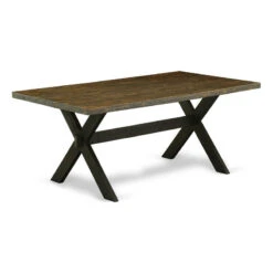 East West Furniture X-Style 6-piece Wood Dining Set In Black/Distressed Jacobean -Whole House Kitchenware 2fb12e6d01b198f6 0075 w800 h800 b1 p0