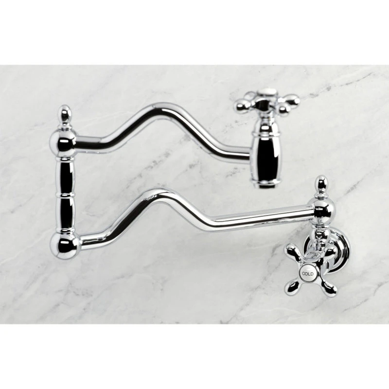 Kingston Brass KS2101AX Heritage Wall Mount Pot Filler, Polished Chrome 6 Kingston Brass KS2101AX Heritage Wall Mount Pot Filler, Polished Chrome - Image 4