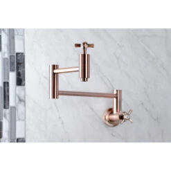 KS810ZXAC Millennium Wall Mount Pot Filler Kitchen Faucet, Antique Copper -Whole House Kitchenware 3111b6c4013a577d 0672 w800 h800 b0 p0