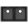 Winpro Undermount Kitchen Sink, Equal Double Bowl, Granite Quartz, 33", Black 1 Winpro Undermount Kitchen Sink, Equal Double Bowl, Granite Quartz, 33", Black -Whole House Kitchenware 319190a308cab425 8178 w800 h800 b1 p0