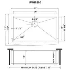 Ruvati RVH9200 Apron Front 16 Gauge 33" Kitchen Sink Single Bowl -Whole House Kitchenware 323191e800bf9ee7 4612 w800 h800 b1 p0