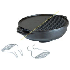Lodge Cast Iron 14 Inch Cook-It-All Set With Bail Hooks