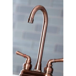 Kingston Brass KB496 Magellan Two-Handle 4" Centerset Bar Faucet, Antique Copper -Whole House Kitchenware 348144fd013a5631 0101 w800 h800 b0 p0