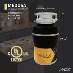 MEDUSA 1/2 HP Continuous Feed Undersink Garbage Disposal 17 MEDUSA 1/2 HP Continuous Feed Undersink Garbage Disposal -Whole House Kitchenware 34b19bee020aed7f 5912 w800 h800 b0 p0