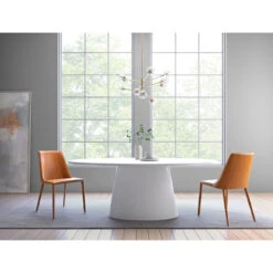 The Orbita Dining Table, 79", White, Transitional, Oval -Whole House Kitchenware 36d1320101a1100d 9379 w800 h800 b0 p0