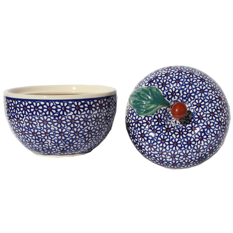 Polish Pottery Apple Baker, Pattern Number: 120 4 Polish Pottery Apple Baker, Pattern Number: 120 - Image 2