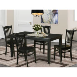 Dugr5-Blk-W 5-Piece Dining Room Set Dinette Table And 4 Kitchen Dining Chairs 9 Dugr5-Blk-W 5-Piece Dining Room Set Dinette Table And 4 Kitchen Dining Chairs -Whole House Kitchenware 36f168aa02ecf02c 4765 w800 h800 b0 p0
