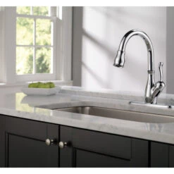 Delta Leland Pull-Down Kitchen Faucet With ShieldSpray Technology, Chrome -Whole House Kitchenware 371140720d35d530 8930 w800 h800 b0 p0