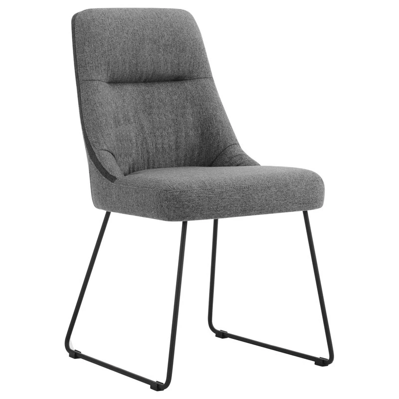 Andes And Quartz Gray Fabric 5-Piece Rectangular Dining Set 4 Andes And Quartz Gray Fabric 5-Piece Rectangular Dining Set - Image 2