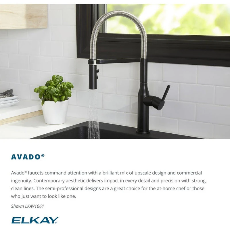 Elkay Avado 1.8 GPM 1 Hole Bar Faucet Lustrous Steel, LKAV3021LS 5 Elkay Avado 1.8 GPM 1 Hole Bar Faucet Lustrous Steel, LKAV3021LS - Image 3