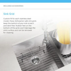 1815 Stainless Steel Bar Sink, 16-Gauge, Ensemble -Whole House Kitchenware 3a3197ee0c410799 5002 w800 h800 b0 p0