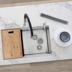 30"L X 19"L Single Bowl Undermount 16G Reversible Workstation Kitchen Sink -Whole House Kitchenware 3b31bb940fbd0043 5013 w800 h800 b0 p0