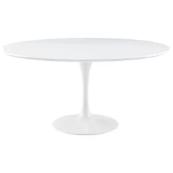 Lippa Round Wood Top Dining Table, White, 60" -Whole House Kitchenware 3b61912b00cd1bf0 3625 w800 h800 b1 p0