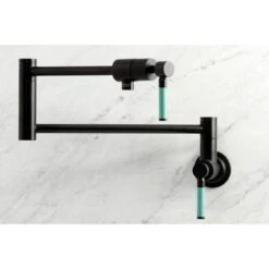 Kingston Brass KS4100DKL Kaiser Wall Mount Pot Filler, Matte Black -Whole House Kitchenware 3cc18836013a57bd 0527 w800 h800 b0 p0