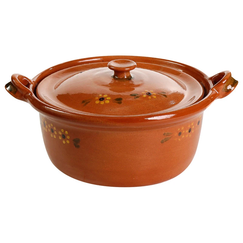 Ancient Cookware, Mexican Clay Lidded Cazuela Pot, 11.5x15x7 3 Ancient Cookware, Mexican Clay Lidded Cazuela Pot, 11.5x15x7