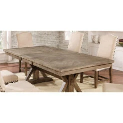 Furniture Of America Kora Rustic Wood Extendable Dining Table In Light Oak -Whole House Kitchenware 3de104a80c1844d7 9558 w800 h800 b0 p0