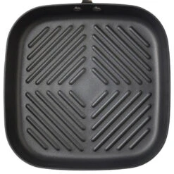 Hard-Anodized Nonstick 11" Deep Square Grill Pan, Gray, Cranberry Red Handle 8 Hard-Anodized Nonstick 11" Deep Square Grill Pan, Gray, Cranberry Red Handle -Whole House Kitchenware 3e316d7e06c3579a 8212 w800 h800 b1 p0