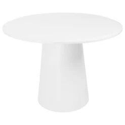 The Orbita Dining Table, 79", White, Transitional, Oval