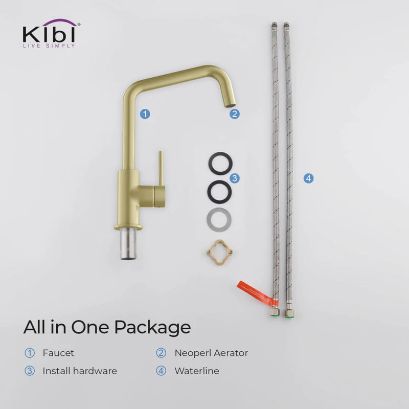 Macon Single Lever Kitchen Bar Faucet, Brush Gold 10 Macon Single Lever Kitchen Bar Faucet, Brush Gold - Image 8