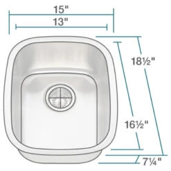 R1-1014 Stainless Steel Bar Sink, 18-Gauge -Whole House Kitchenware 4241af460c8915c4 3852 w800 h800 b1 p0