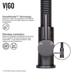 VIGO Edison Pull-Down Kitchen Faucet, Matte Black 17 VIGO Edison Pull-Down Kitchen Faucet, Matte Black -Whole House Kitchenware 42811b9e0f59e2e8 8454 w800 h800 b1 p0