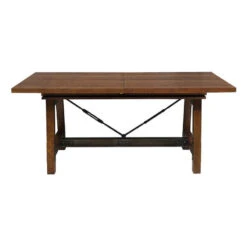 Lexicon Holverson 5-Piece Transitional Wood Dining Set In Rustic Brown/Gunmetal -Whole House Kitchenware 4321cdfa0f97a687 5669 w800 h800 b1 p0