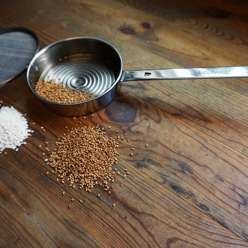 Endurance 18/8 Stainless Steel 4.5 Inch Vintage Sesame Seed Roasting Pan 4 Endurance 18/8 Stainless Steel 4.5 Inch Vintage Sesame Seed Roasting Pan - Image 2