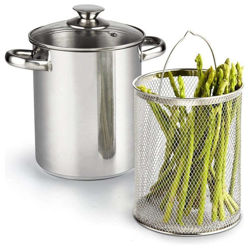 Cook N Home 4 Quart Vegetable Steamer Pot, Stainless Steel 4 Cook N Home 4 Quart Vegetable Steamer Pot, Stainless Steel - Image 2