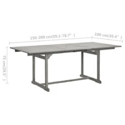 VidaXL Solid Acacia Wood Patio Dining Table (59.1"-78.7")x39.4" Garden Table 17 VidaXL Solid Acacia Wood Patio Dining Table (59.1"-78.7")x39.4" Garden Table -Whole House Kitchenware 47f1d16f028b1f17 1396 w800 h800 b1 p0