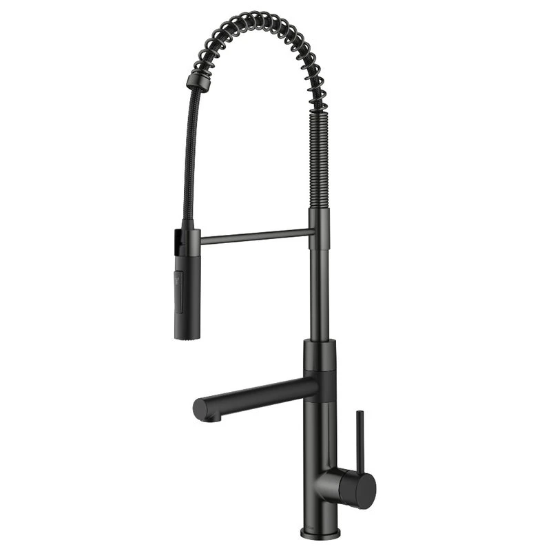 2-Function 1-Handle Pulldown Pot Filler Kitchen Faucet, Matte Black/Stainless 3 2-Function 1-Handle Pulldown Pot Filler Kitchen Faucet, Matte Black/Stainless