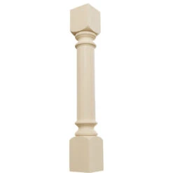 Traditional Cabinet Column, Rubberwood, 5"W X 5"D X 35 1/2"H
