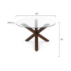 The Kent Dining Table, 48", Walnut, Transitional, Round -Whole House Kitchenware 49715e740ba9ded5 8456 w800 h800 b1 p0
