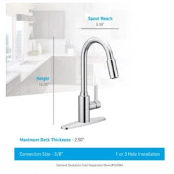 Moen 7882 Genta LX Pull-Down Spray Kitchen Faucet - Spot Resist Stainless -Whole House Kitchenware 4b41ad05005ea33e 6343 w800 h800 b1 p0
