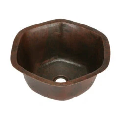 Hexagon Copper Bar Sink By SoLuna, Dark Smoke