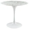 Lippa Round Artificial Marble Dining Table, White, 36" -Whole House Kitchenware 4e817168001004f8 3103 w800 h800 b1 p0