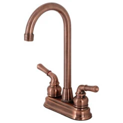 Kingston Brass KB496 Magellan Two-Handle 4" Centerset Bar Faucet, Antique Copper