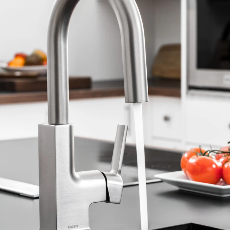 Moen S62308 STo 1.5 GPM 1 Hole Pull Down Bar Faucet - Brushed Gold 7 Moen S62308 STo 1.5 GPM 1 Hole Pull Down Bar Faucet - Brushed Gold - Image 5