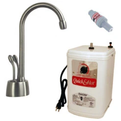 Develosah 2-Handle Hot And Cold Water Dispenser With Tank, Stainless Steel